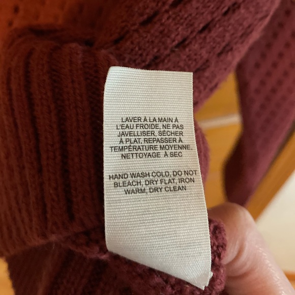 Garage Cropped Maroon Slouchy Sweater - Picture 7 of 7